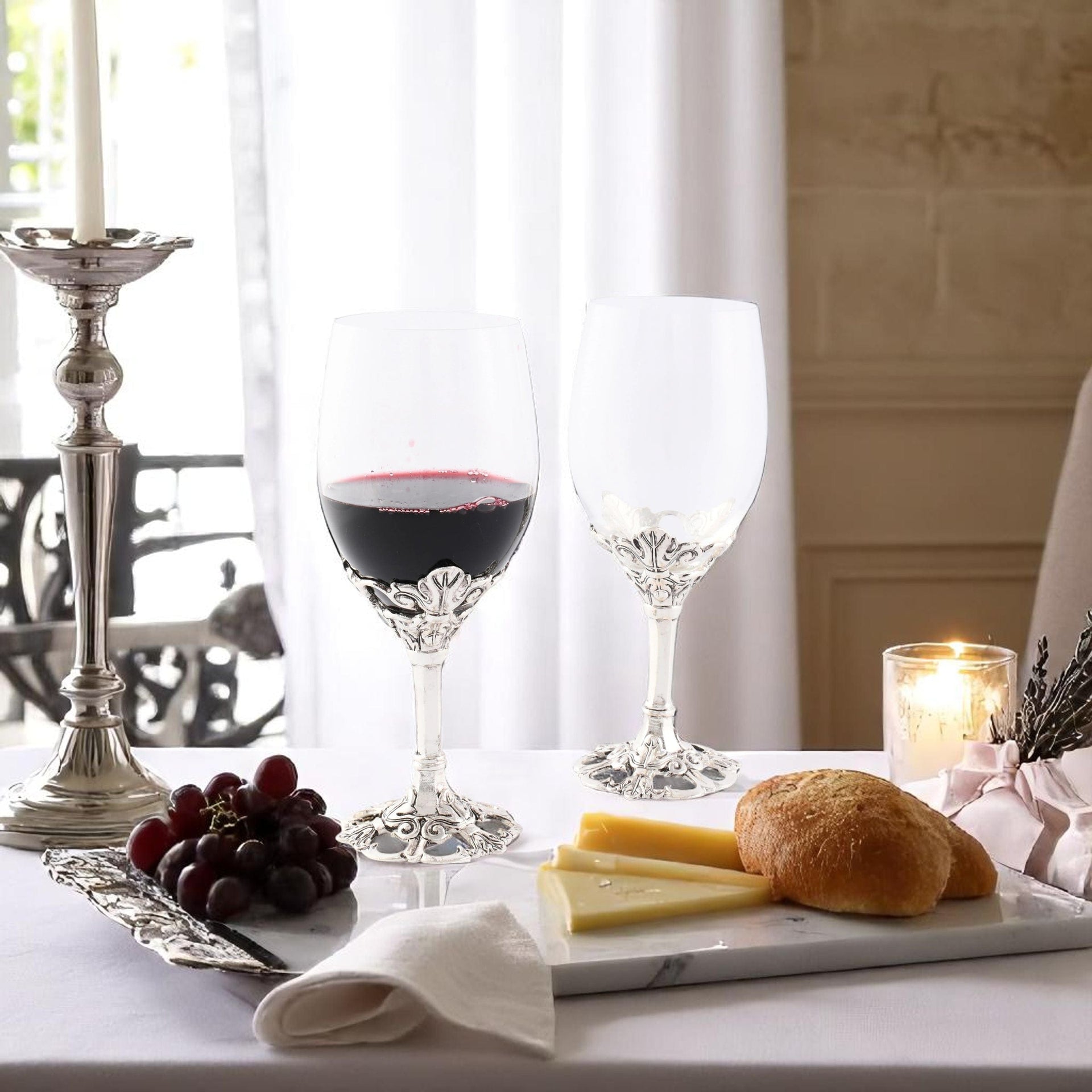 Fleur-De-Lis Wine Glasses Arthur Court Designs