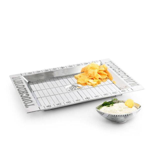 Football Field Chip and Dip Tray and Bowl Arthur Court Designs