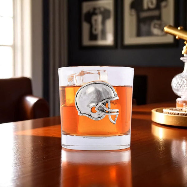 Football Helmet Bar Glasses Set of 4 Arthur Court Designs