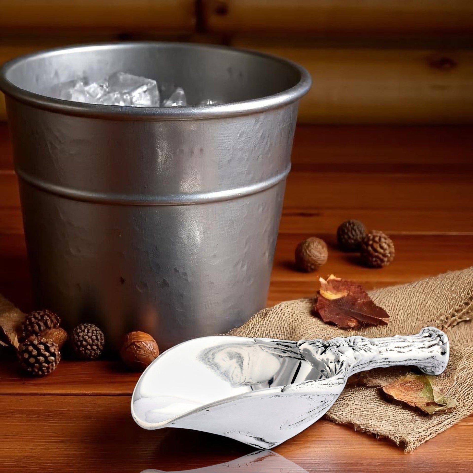 Antler and Oak Leaf Ice Scoop Arthur Court Designs