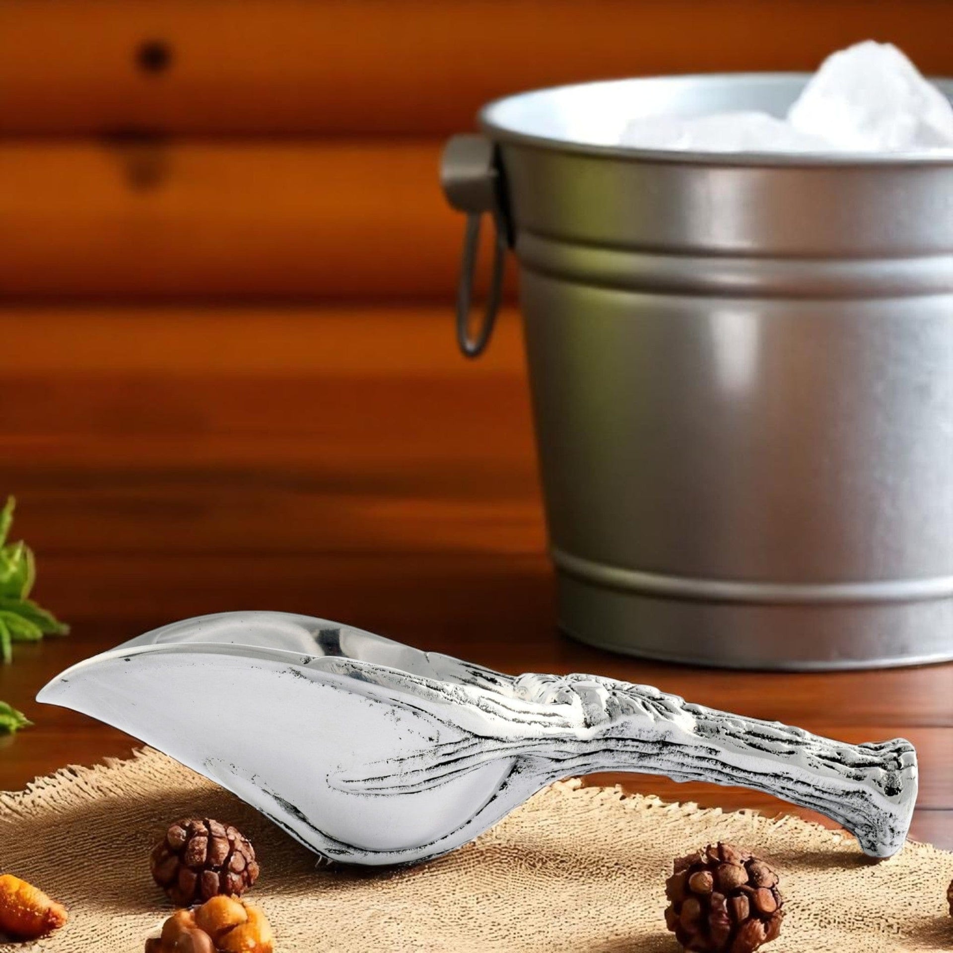Antler and Oak Leaf Ice Scoop
