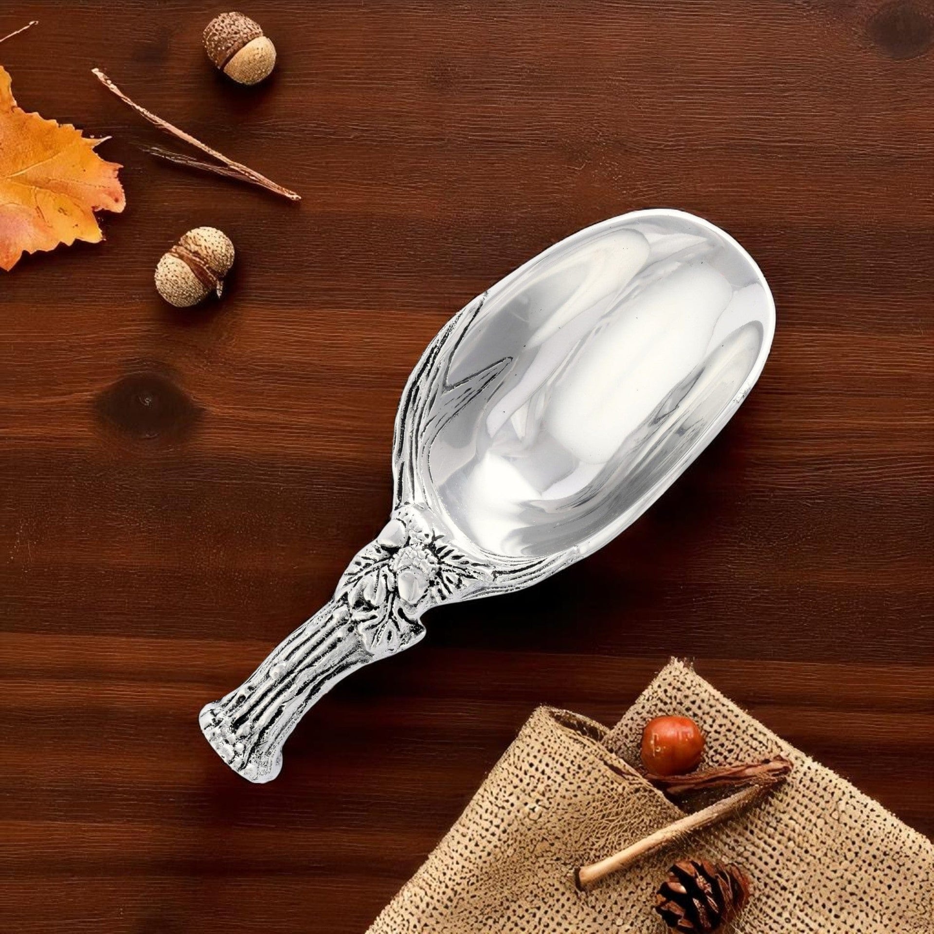 Antler and Oak Leaf Ice Scoop Arthur Court Designs