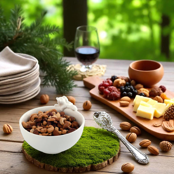 Climbing Squirrel Stoneware Nut Bowl