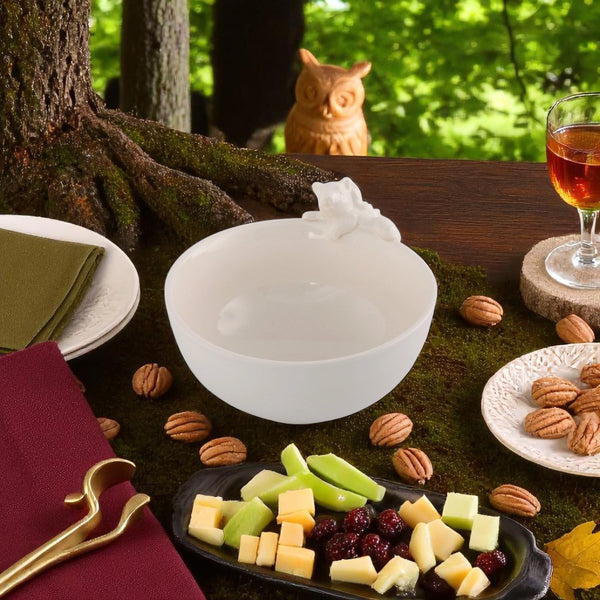 Climbing Squirrel Stoneware Nut Bowl