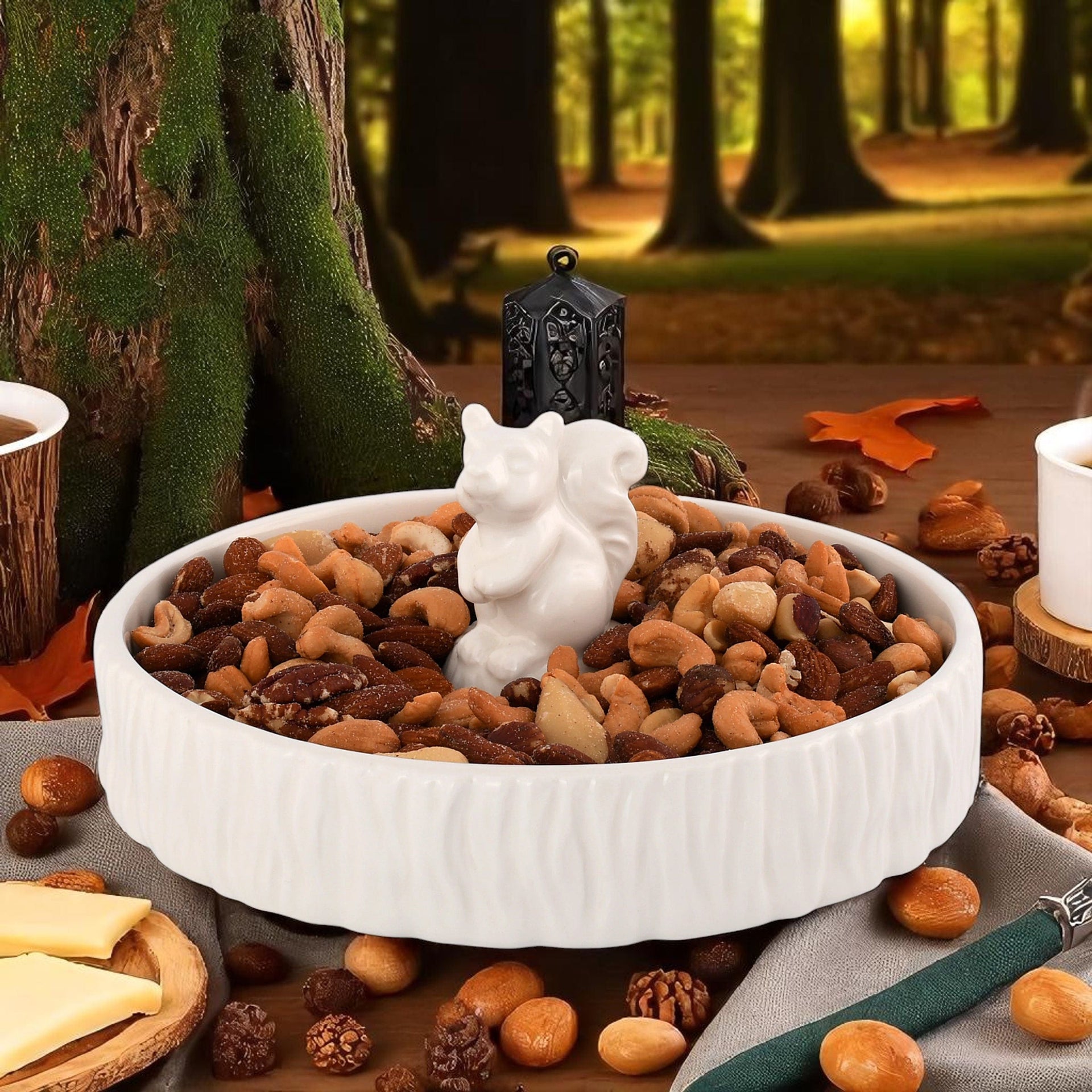 Standing Squirrel Stoneware Nut Bowl Arthur Court Designs