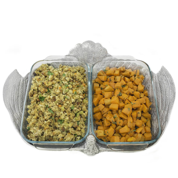 2Qt Double Base Turkey Casserole Holder Arthur Court Designs