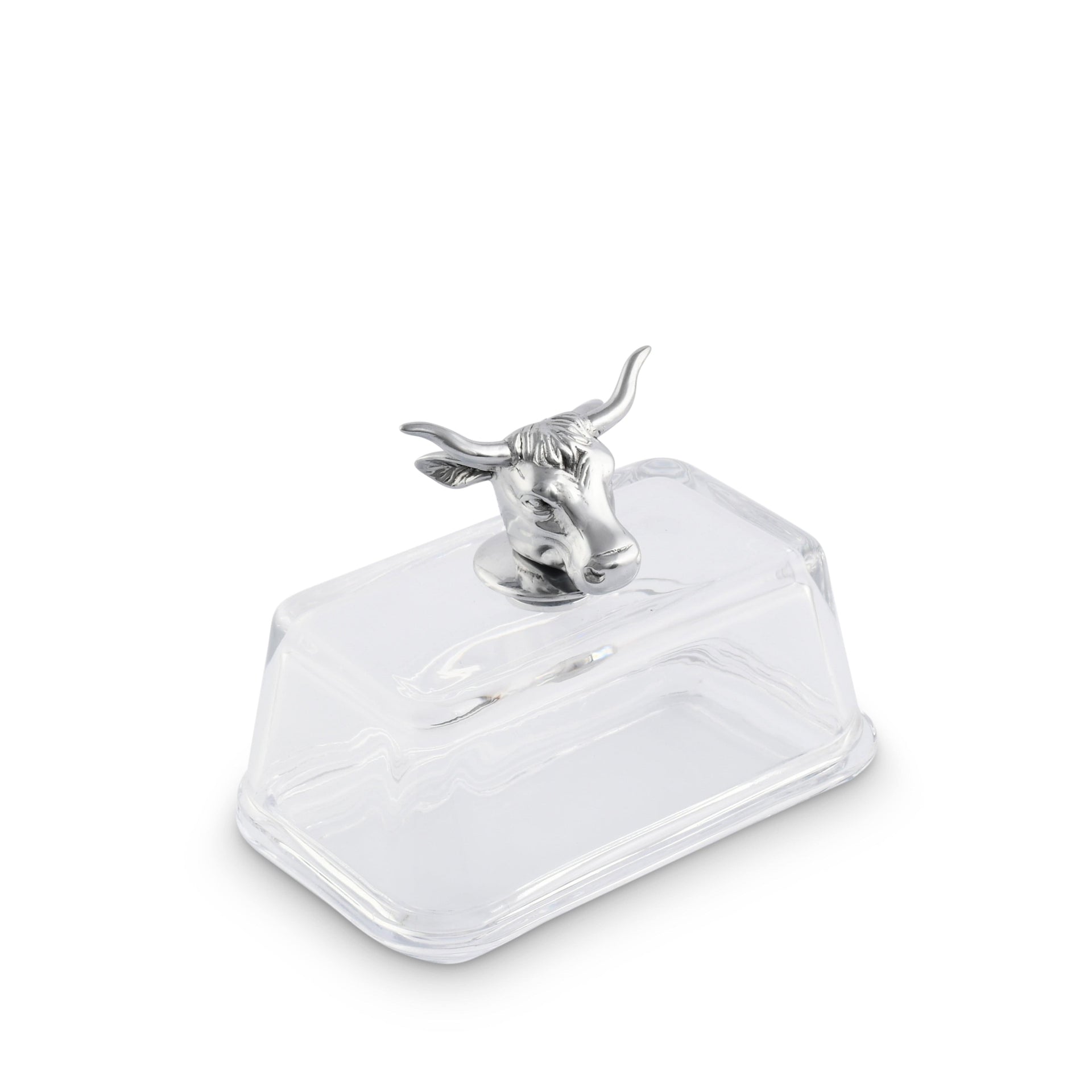 Glass Butter Dish - Cow Arthur Court Designs
