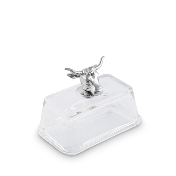 Glass Butter Dish - Cow Arthur Court Designs
