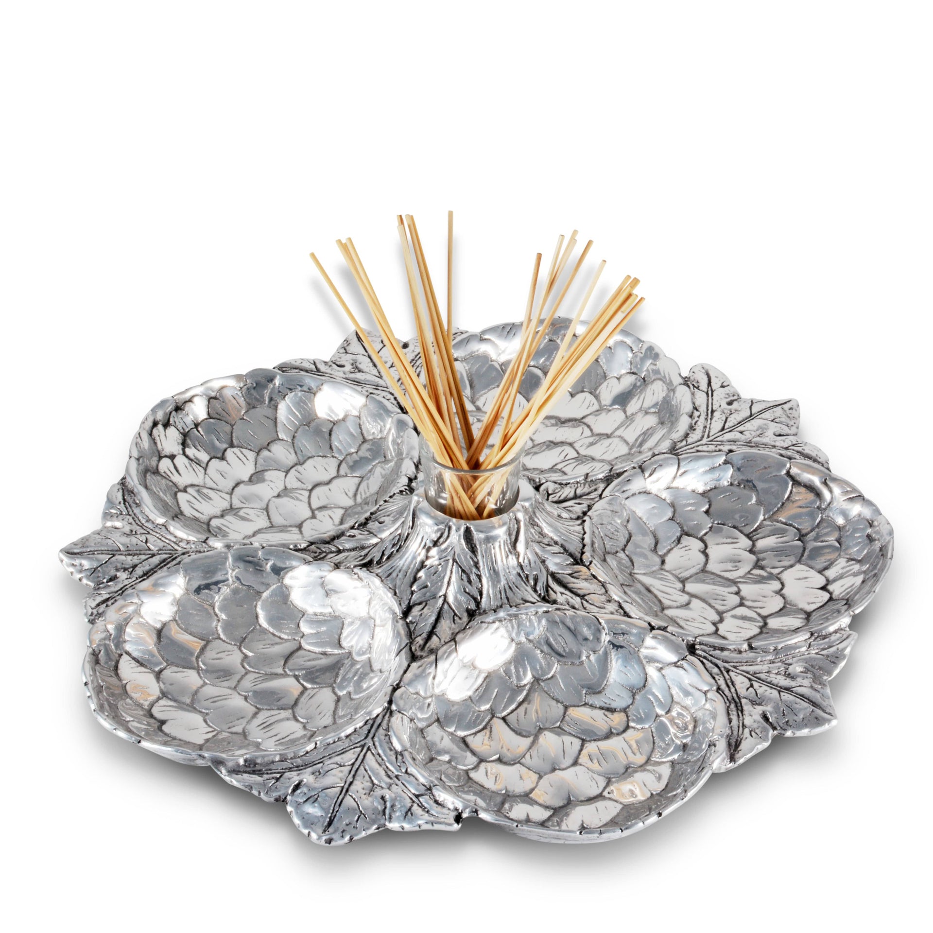 Artichoke 5 Section Snack Tray Arthur Court Designs