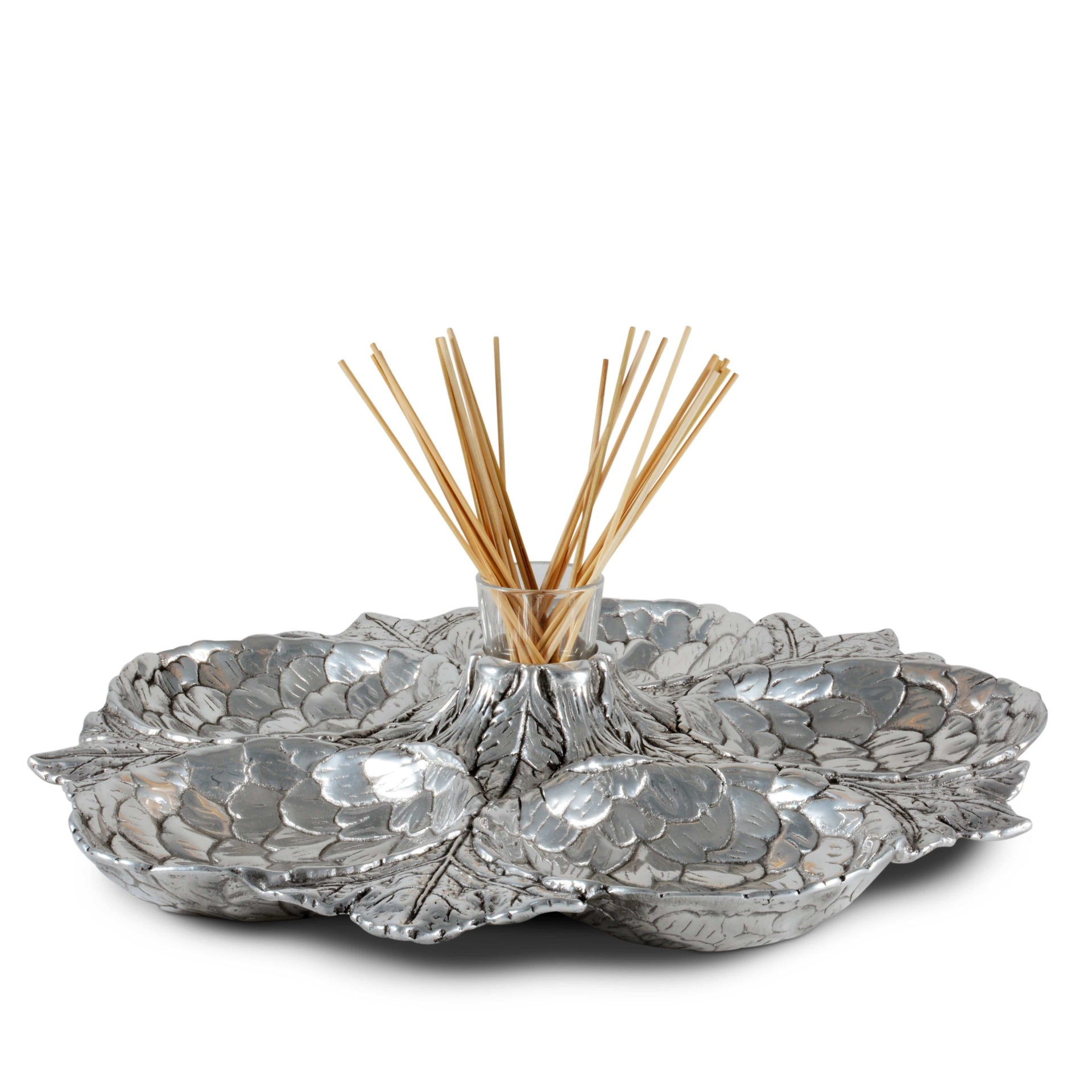 Artichoke 5 Section Snack Tray Arthur Court Designs