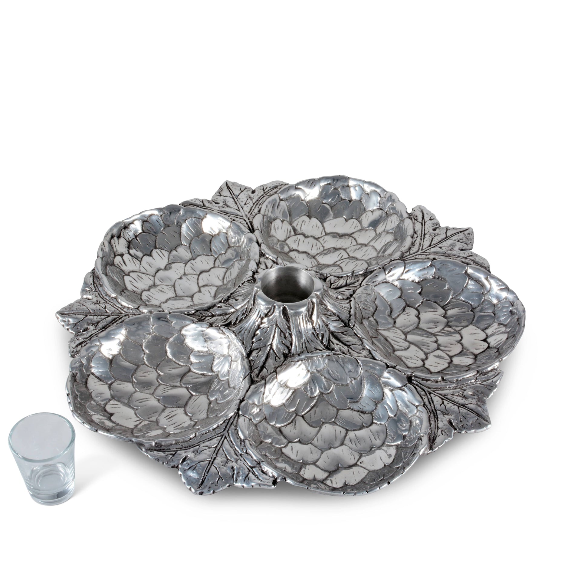 Artichoke 5 Section Snack Tray Arthur Court Designs