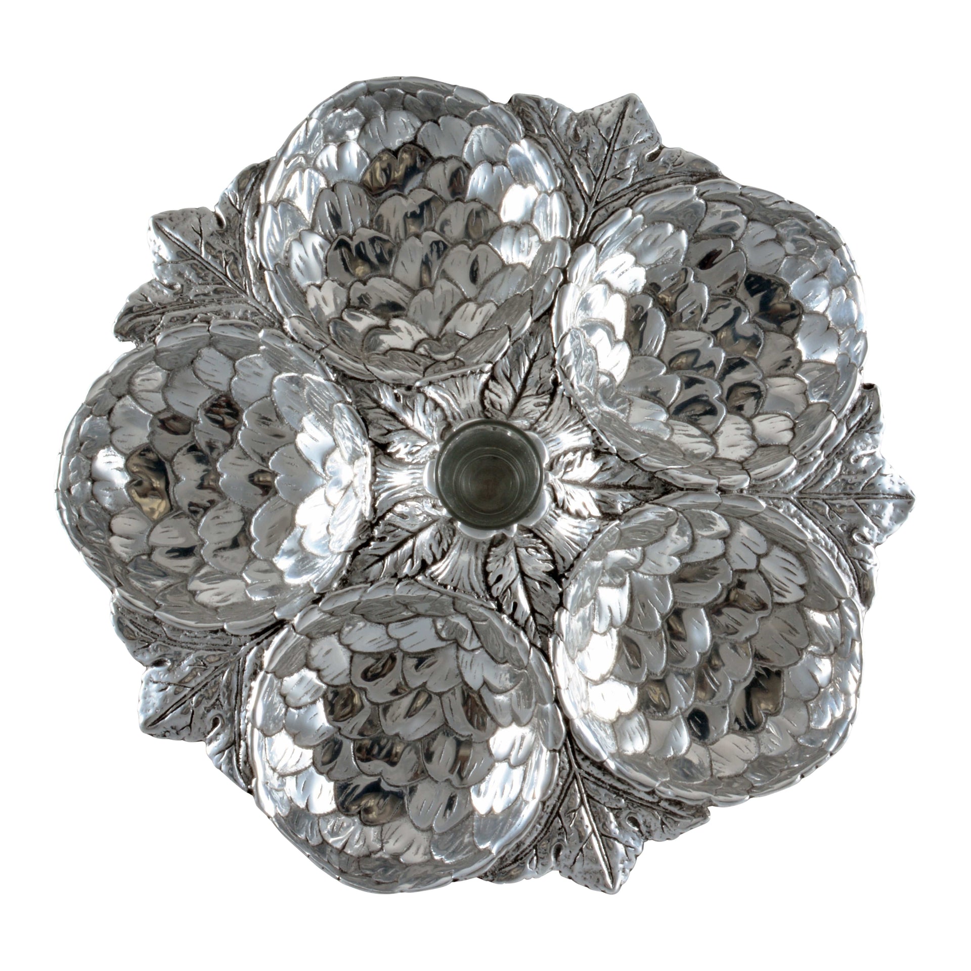 Artichoke 5 Section Snack Tray Arthur Court Designs