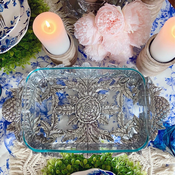 Artichoke Pyrex Holder 3qt Arthur Court Designs