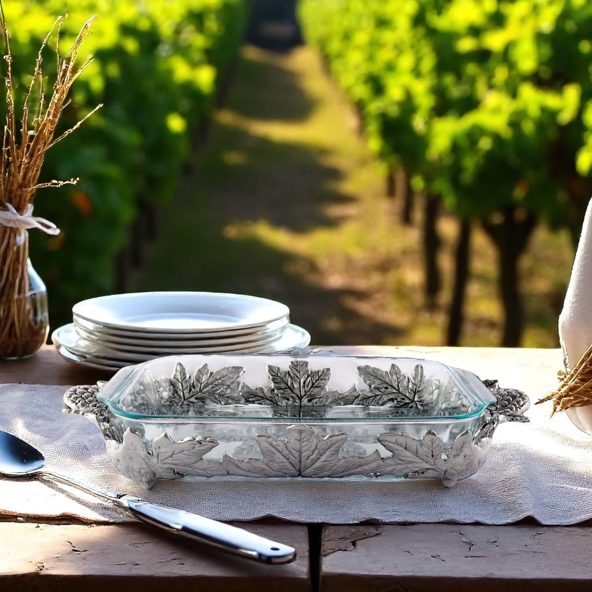 Artichoke Pyrex Holder 3qt Arthur Court Designs