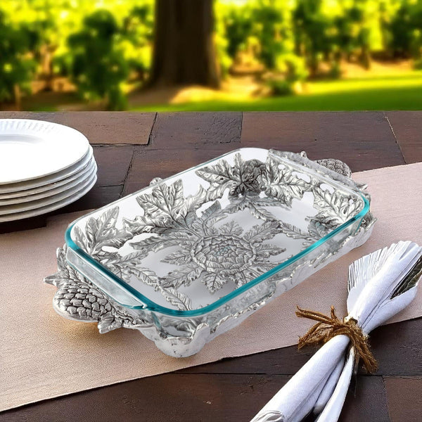 Artichoke Pyrex Holder 3qt Arthur Court Designs