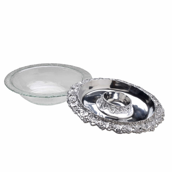 Chilling Appetizer and Seafood Serving Bowl - Grape Pattern Arthur Court Designs