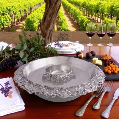 Chilling Appetizer and Seafood Serving Bowl - Grape Pattern
