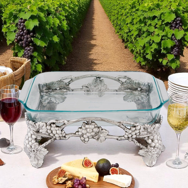 Elevated Grape Pyrex Holder 3qt Arthur Court Designs