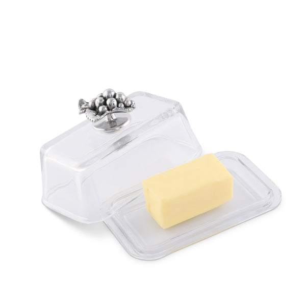 Glass Butter Dish - Grape Arthur Court Designs