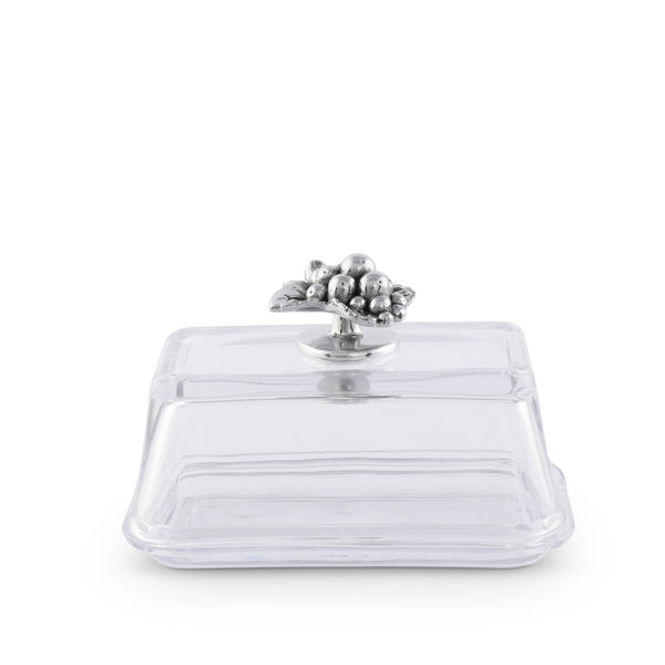 Glass Butter Dish - Grape Arthur Court Designs