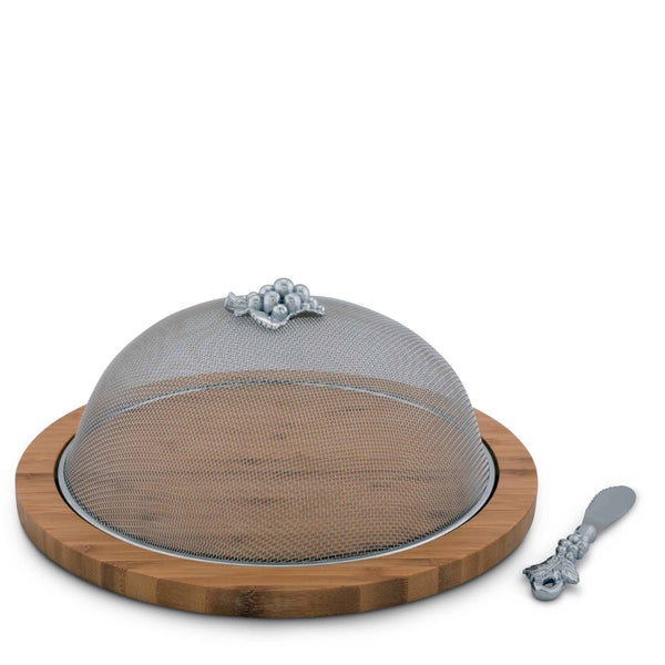 Grape 3 Piece Picnic Cheese Board / Spreader Arthur Court Designs