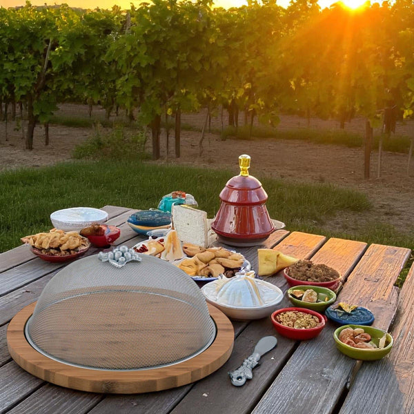 Grape 3 Piece Picnic Cheese Board / Spreader