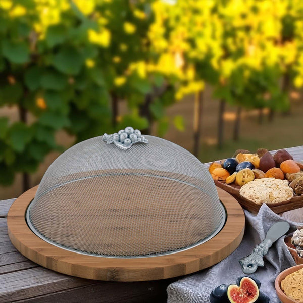 Grape 3 Piece Picnic Cheese Board / Spreader Arthur Court Designs