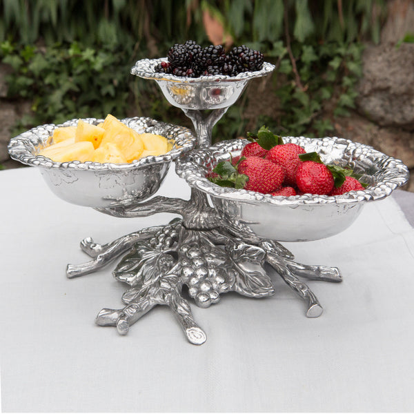 Grape 3-Tiered Bowl Arthur Court Designs