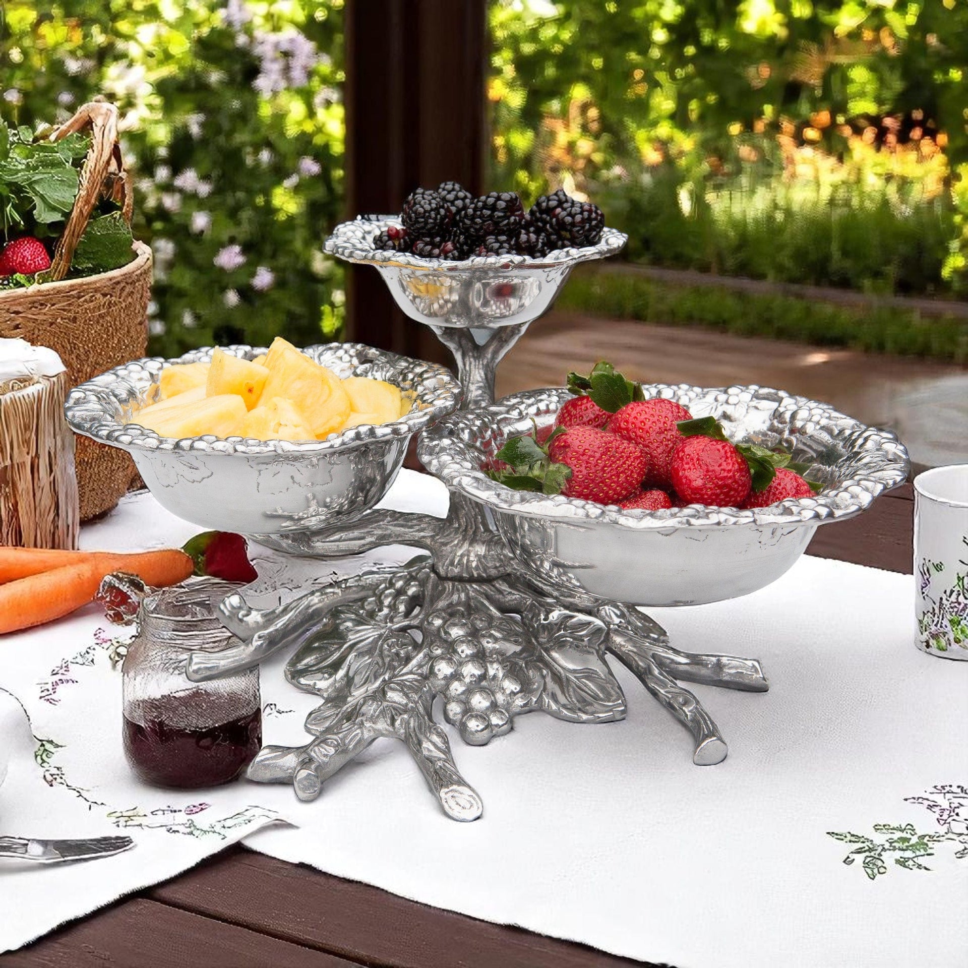 Grape 3-Tiered Bowl Arthur Court Designs