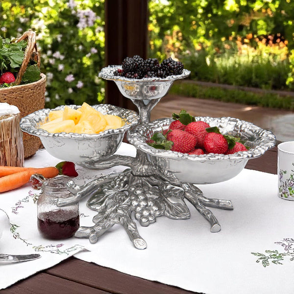 Grape 3-Tiered Bowl Arthur Court Designs