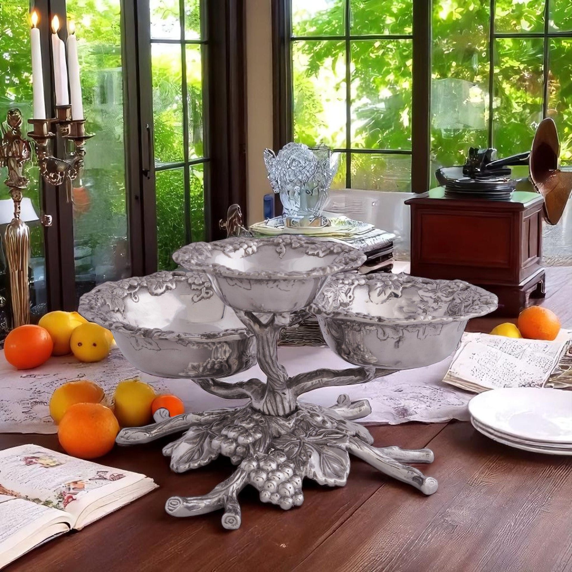 Grape 3-Tiered Bowl Arthur Court Designs