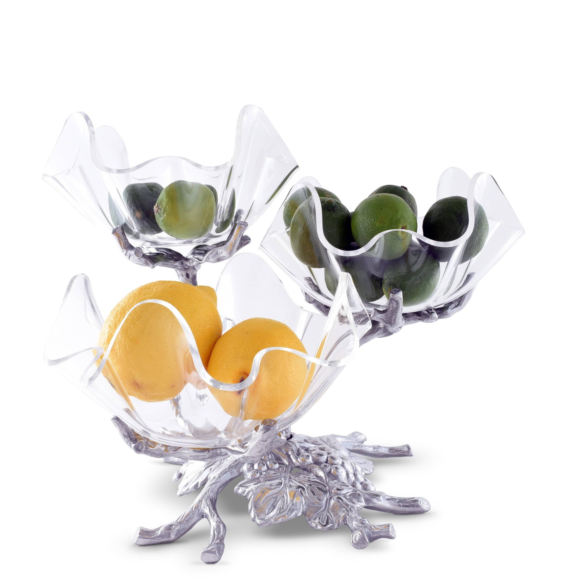 Grape Acrylic Bowls 3-Tiered Stand