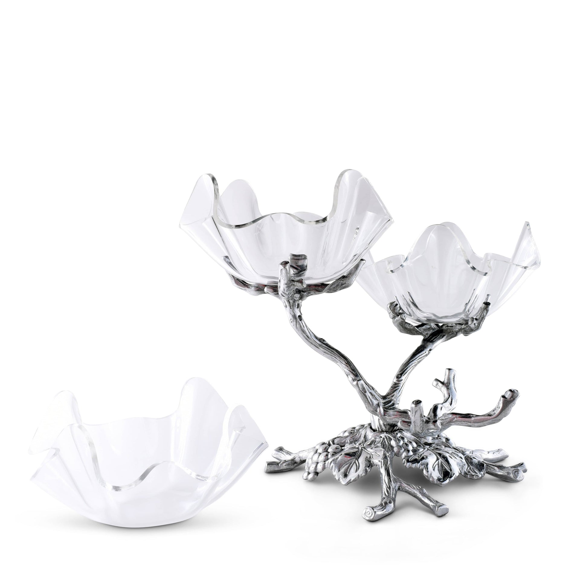 Grape Acrylic Bowls 3-Tiered Stand