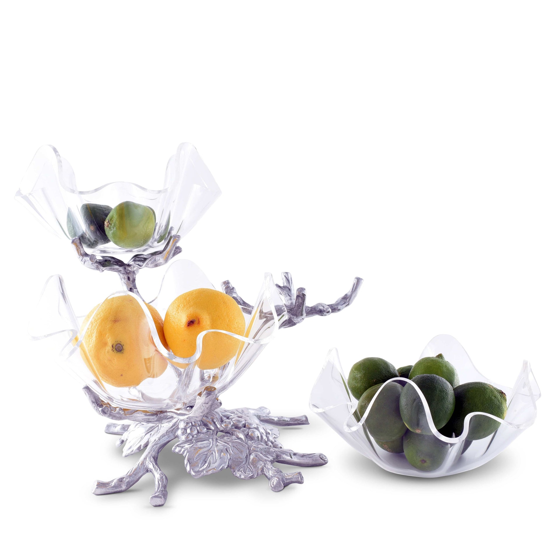 Grape Acrylic Bowls 3-Tiered Stand Arthur Court Designs