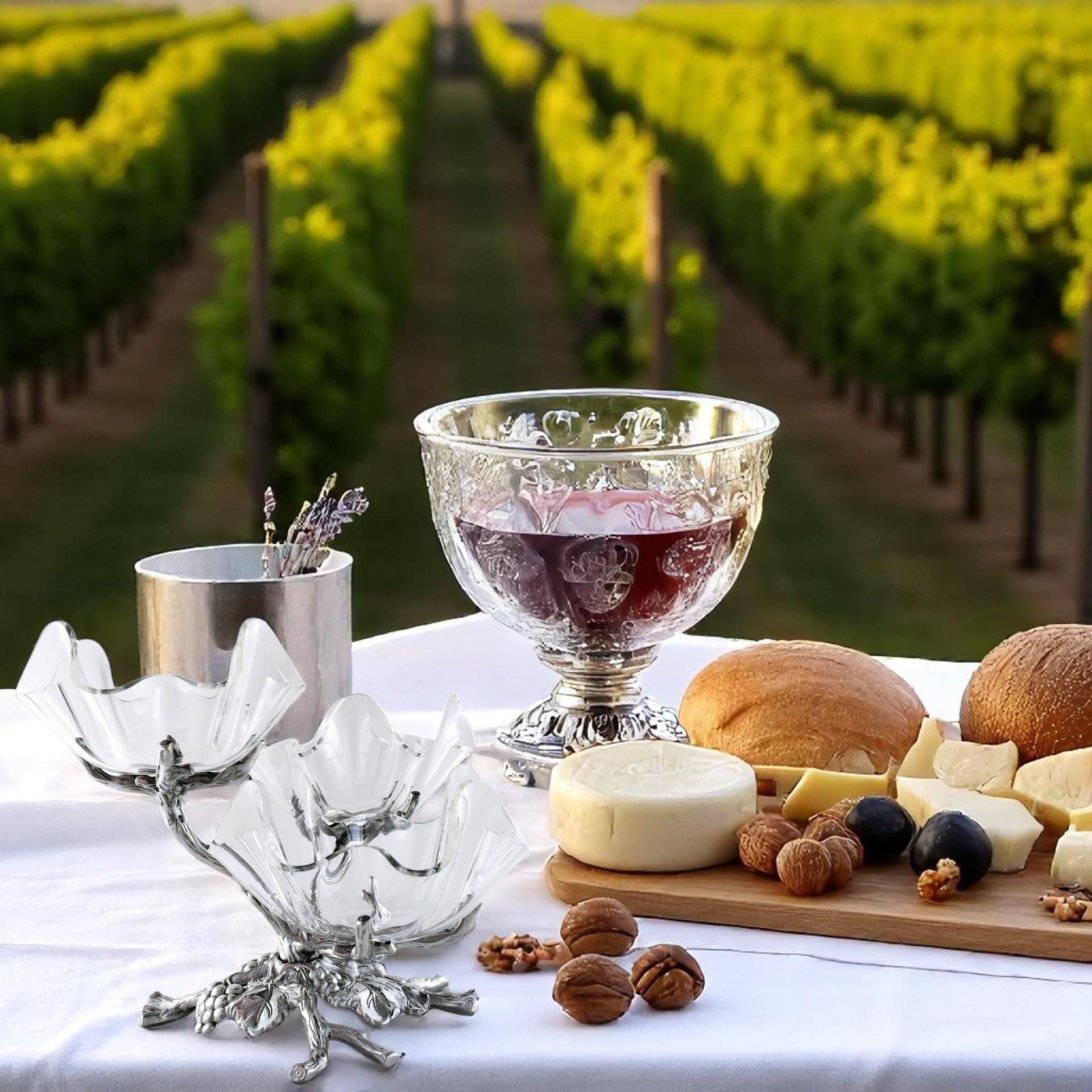 Grape Acrylic Bowls 3-Tiered Stand Arthur Court Designs