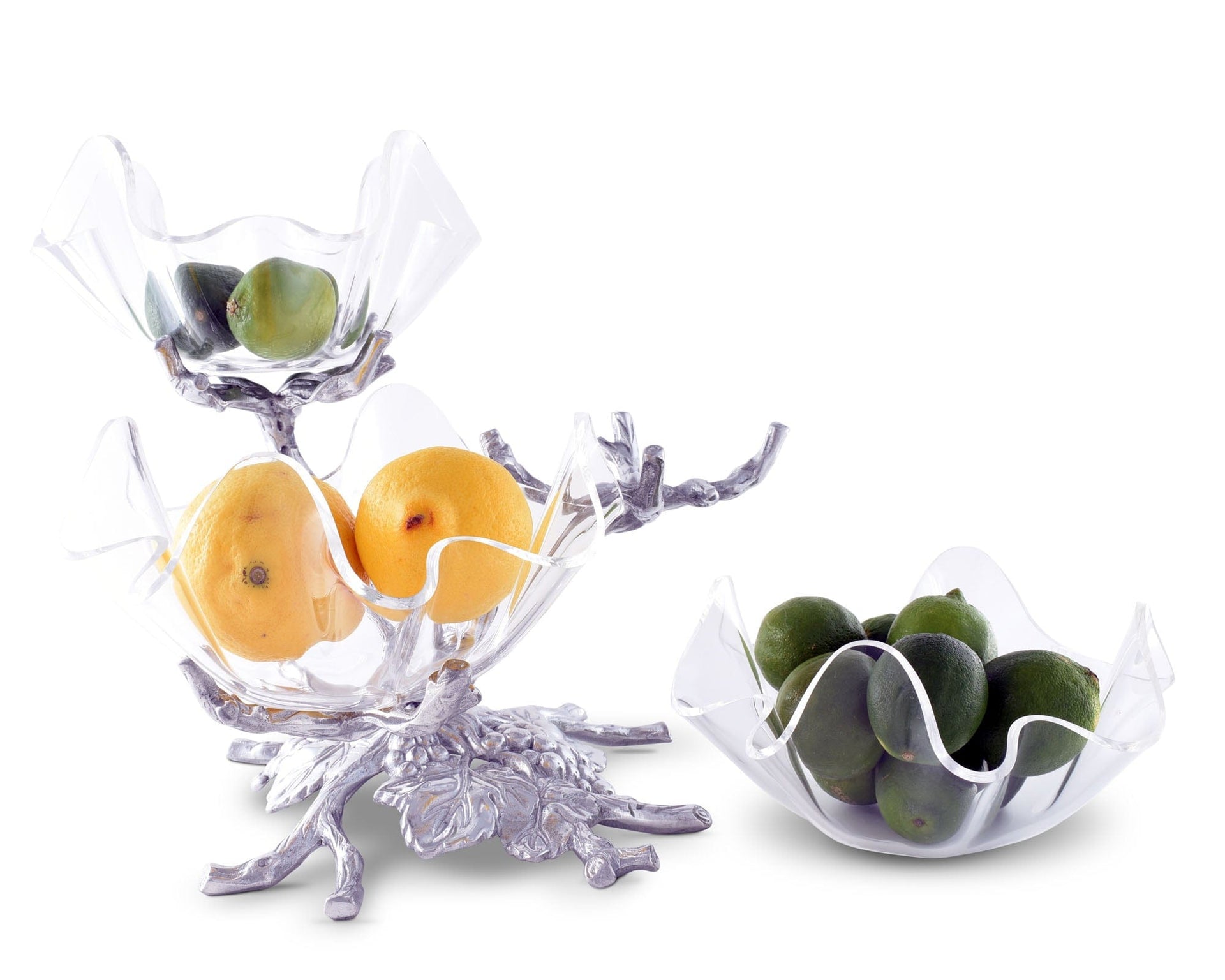 Grape Acrylic Bowls 3-Tiered Stand by Arthur Court Designs