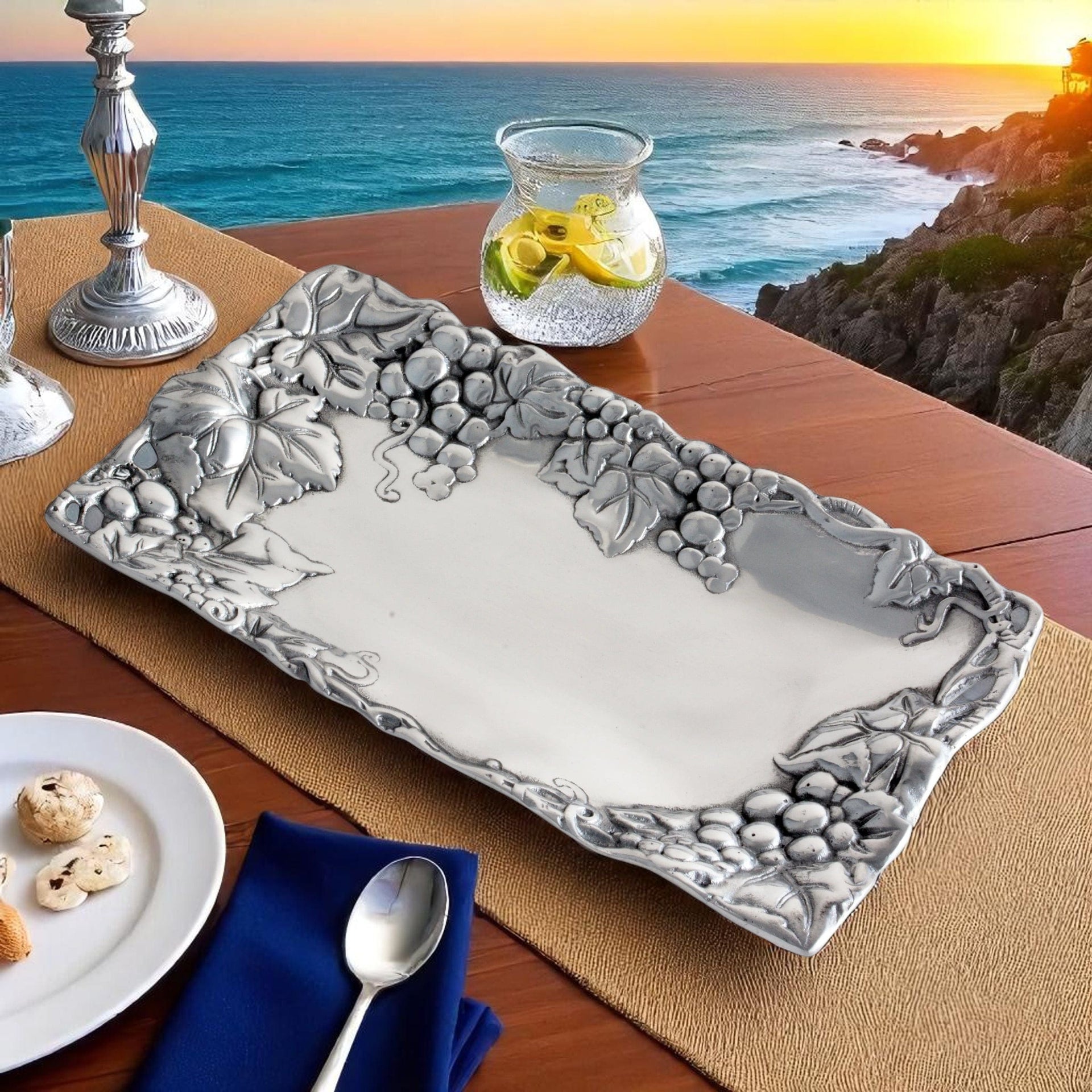 Grape Bread Tray 6x12 Arthur Court Designs
