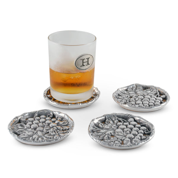 Grape Drink Coaster Set of 4 Arthur Court Designs