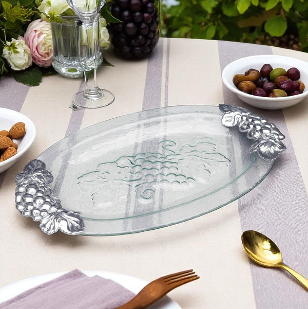 Grape Glass Platter Arthur Court Designs