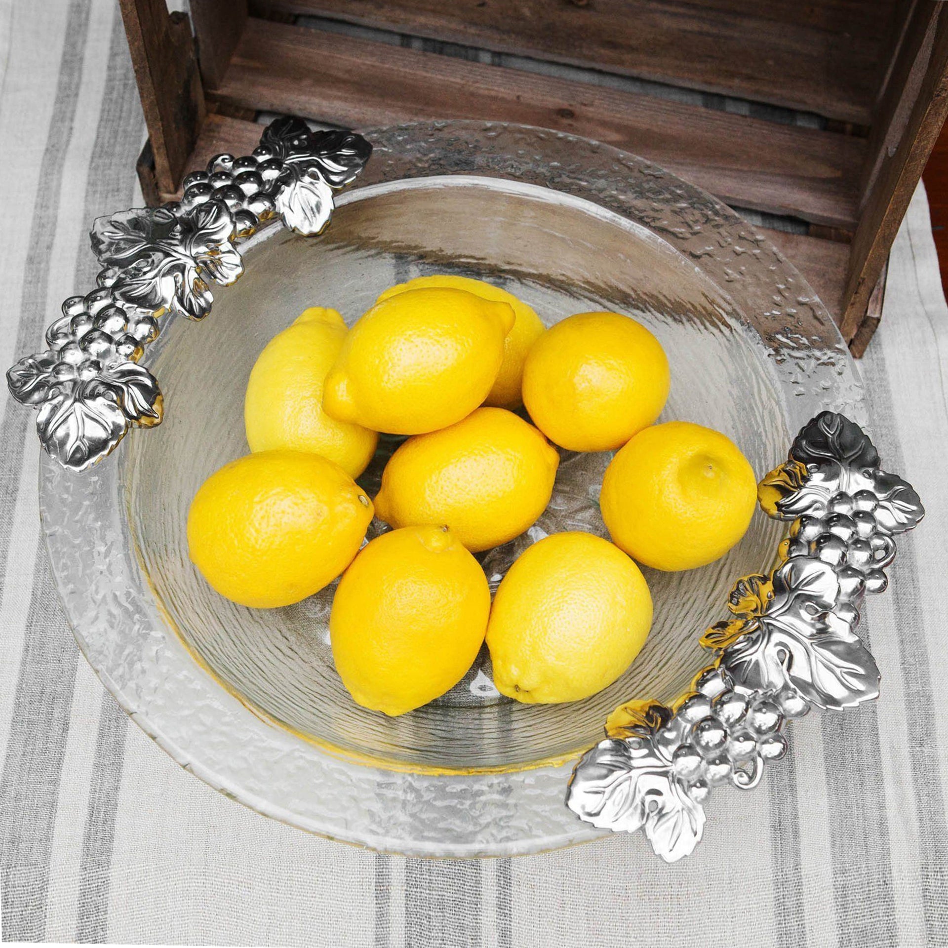 Grape Glass Salad Bowl Arthur Court Designs