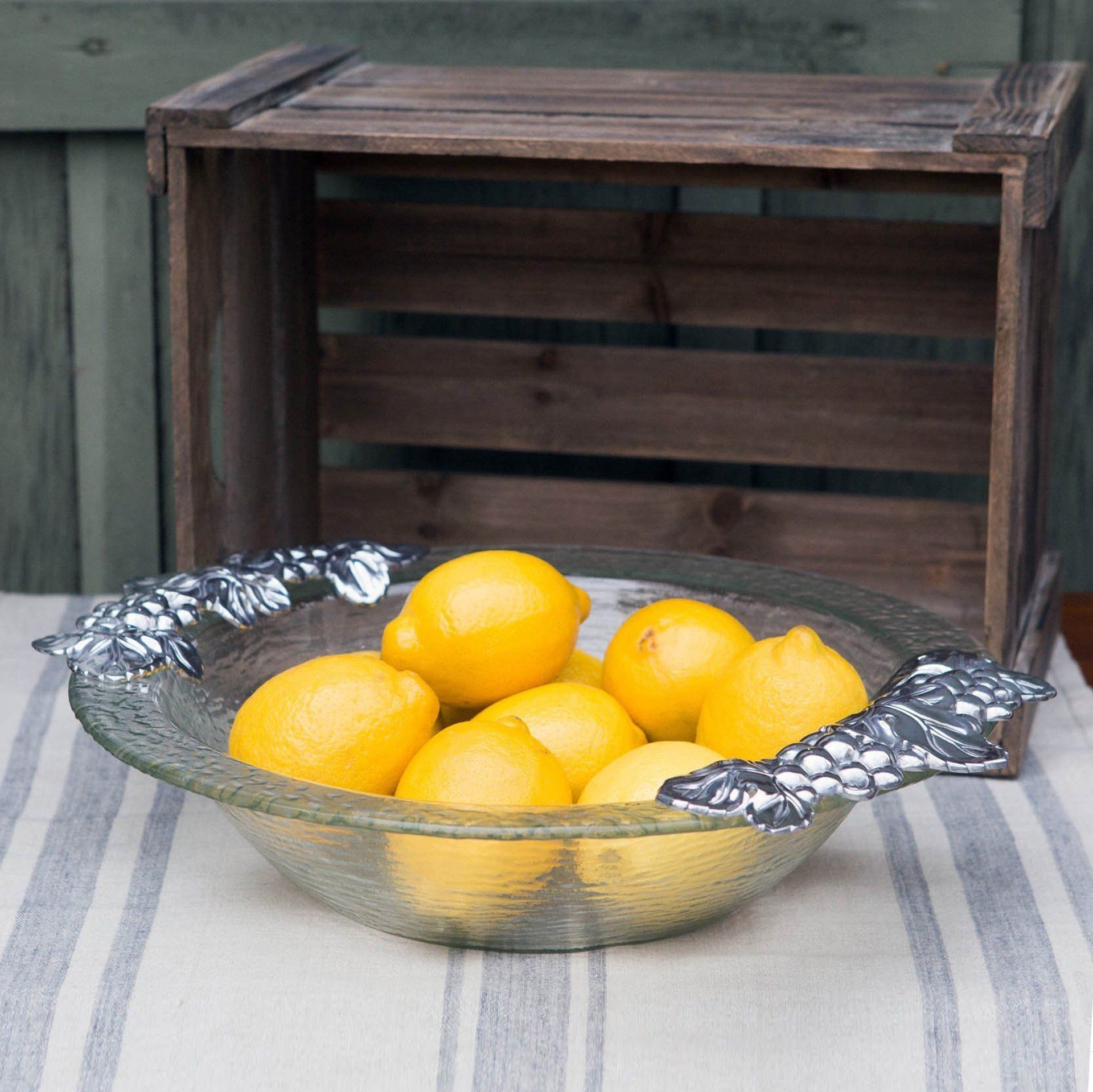 Grape Glass Salad Bowl Arthur Court Designs