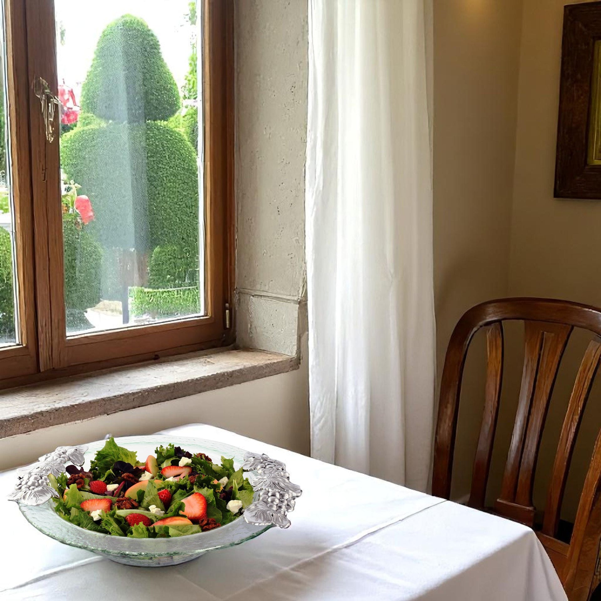 Grape Glass Salad Bowl Arthur Court Designs