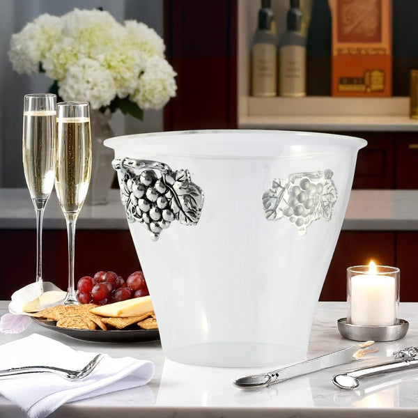 Grape Handle Acrylic Ice Bucket Arthur Court Designs