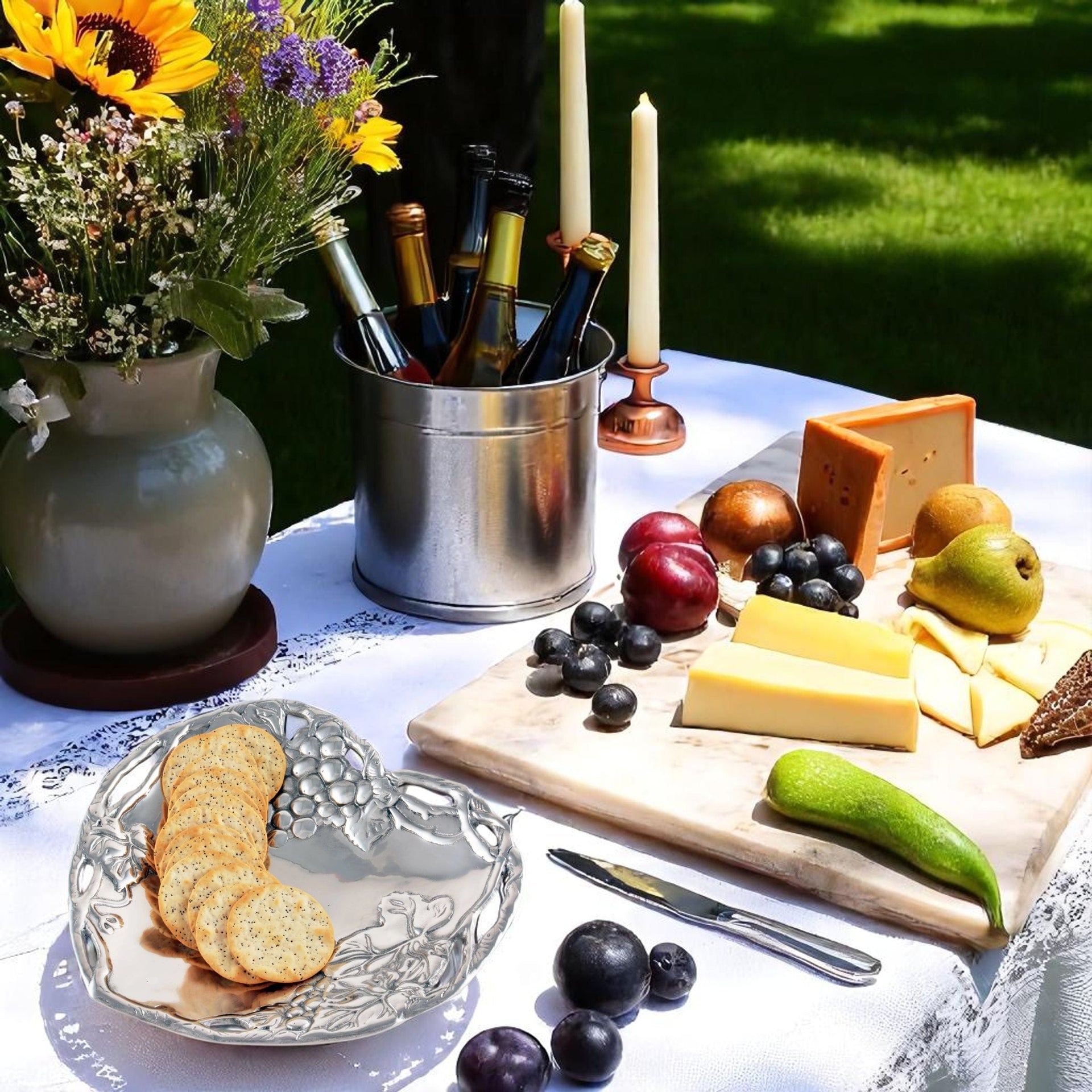 Grape Heart Coupe Tray Arthur Court Designs