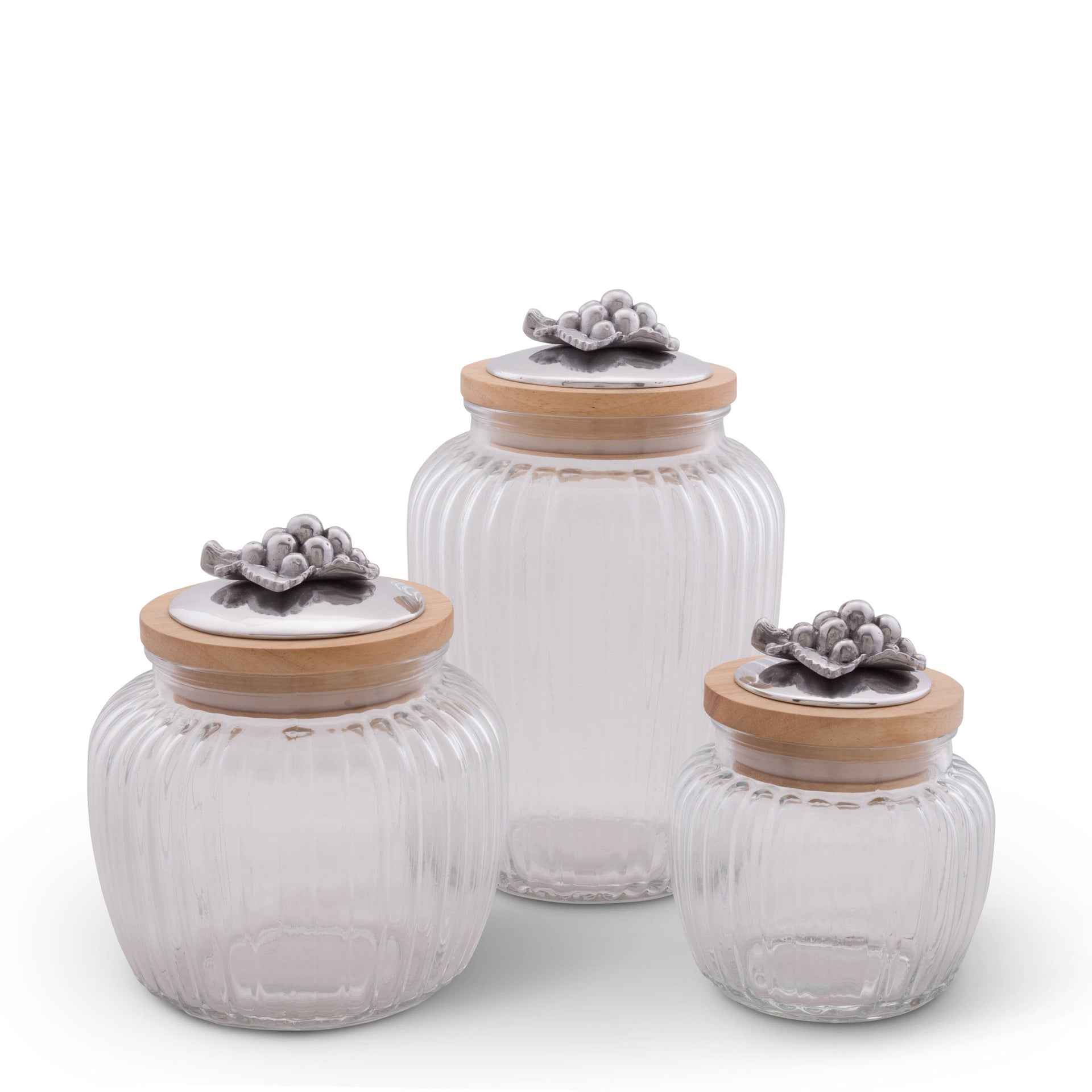Grape Knob Glass Canisters