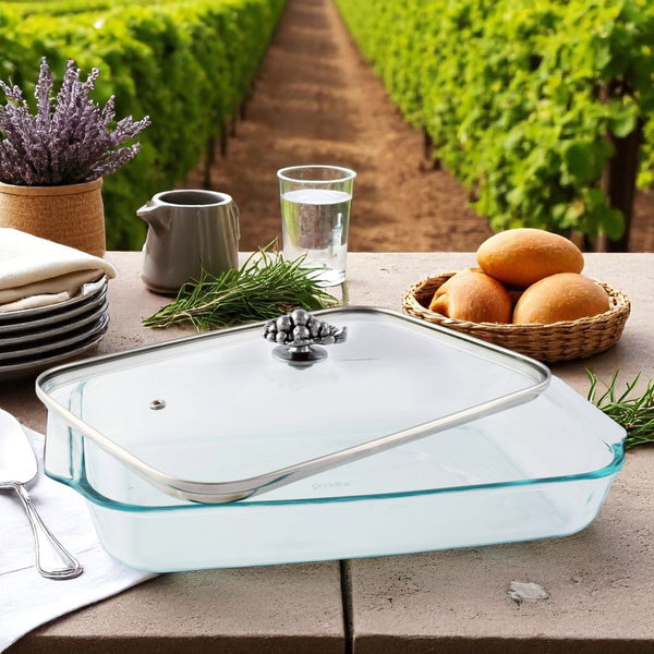 Grape Lid with Pyrex 3 quart Baking Dish Arthur Court Designs