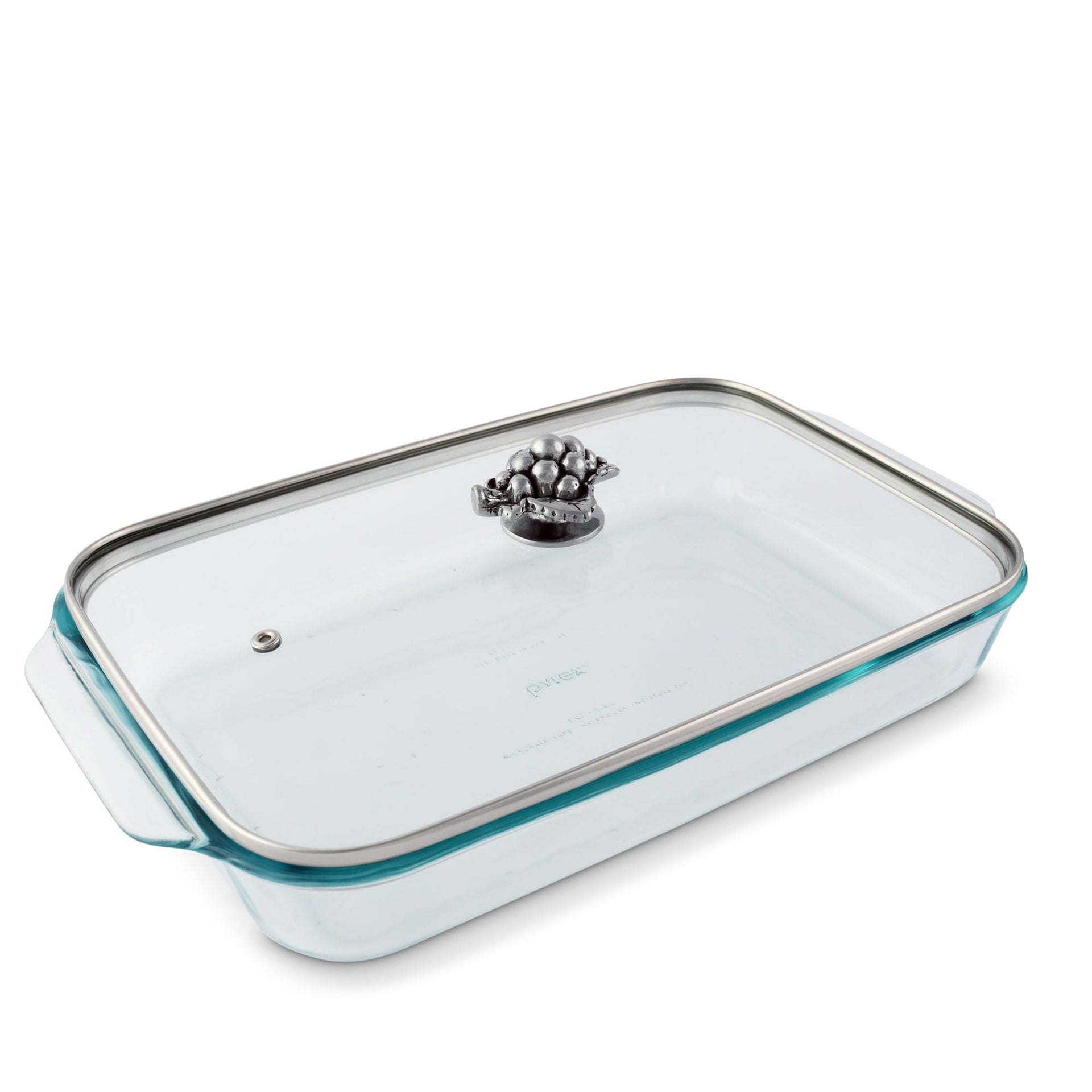 Grape Lid with Pyrex 3 quart Baking Dish by Arthur Court Designs