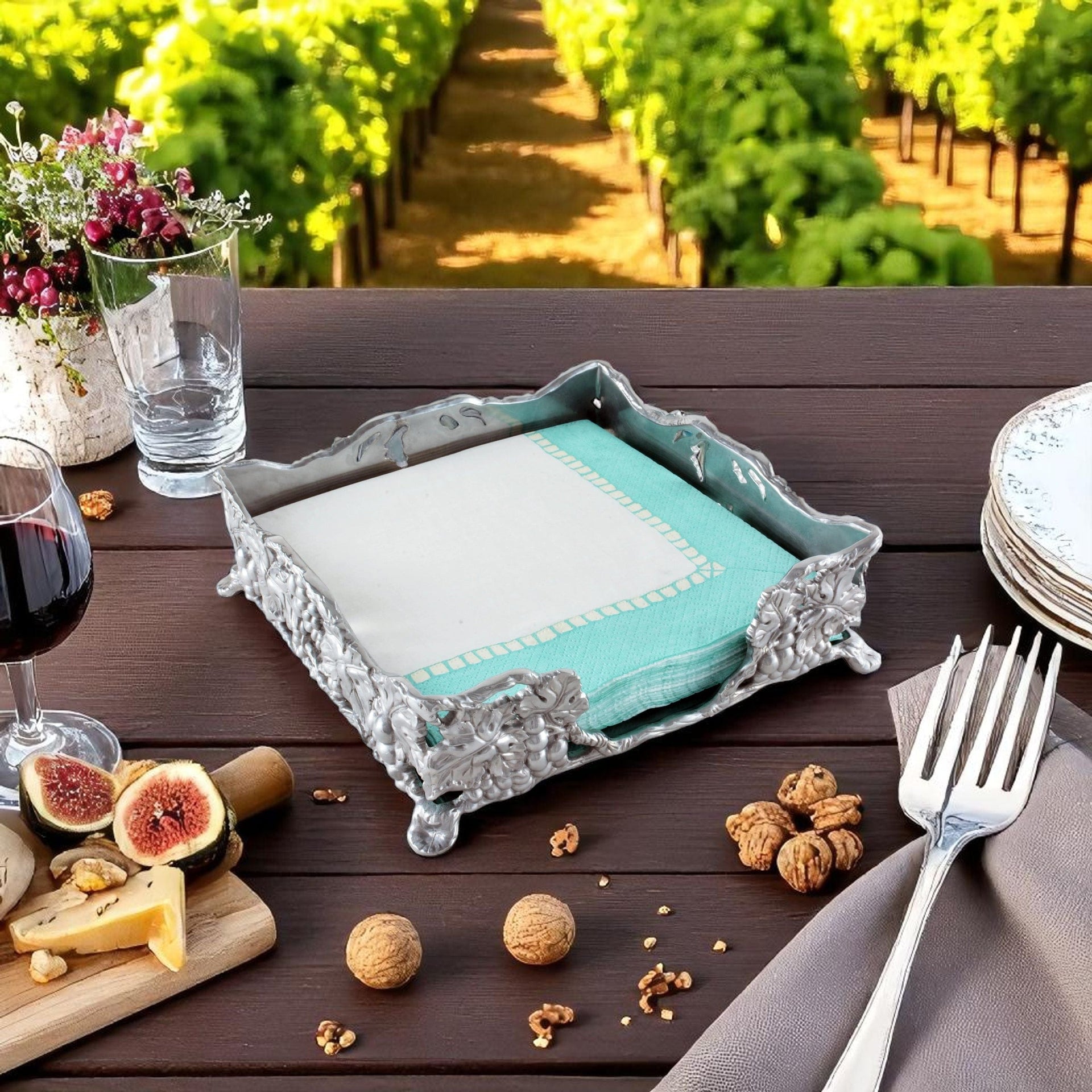 Grape Luncheon Napkin Box Arthur Court Designs