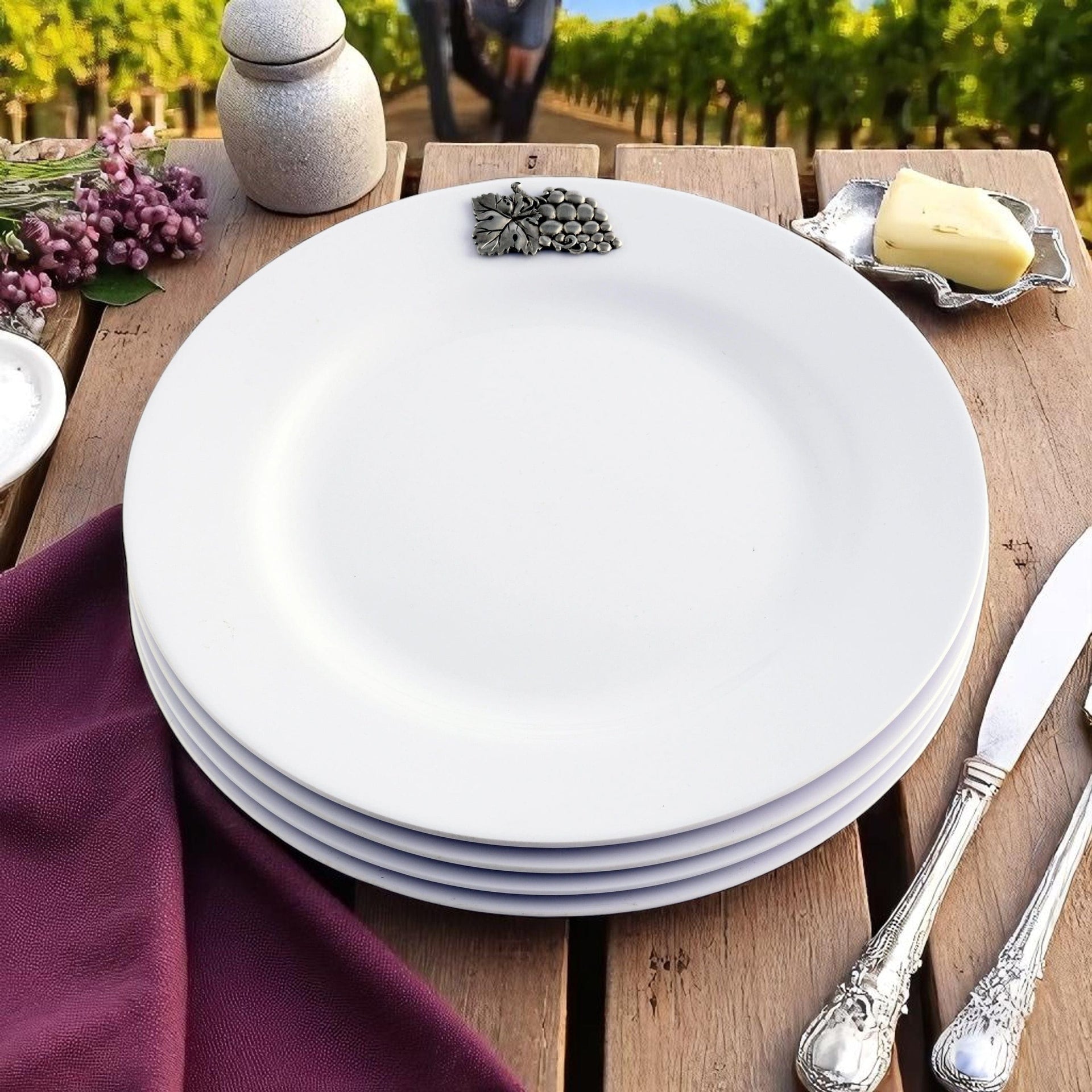 Grape Melamine Lunch Plates - Set of 4 Arthur Court Designs