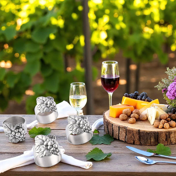 Grape Napkin Rings - set of 4